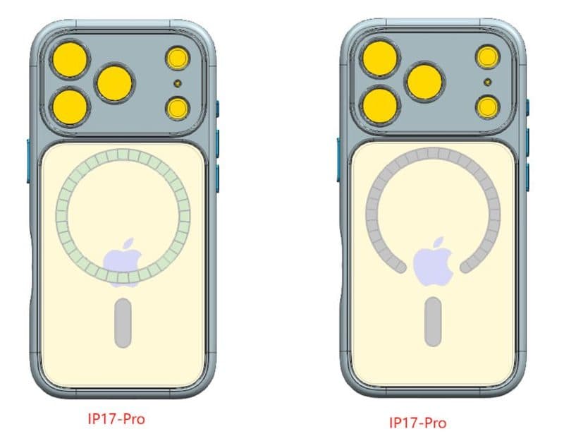 iPhone 17 Pro、MagSafe磁石レイアウト変更でAppleロゴ移動説を裏付け。リーカーが新設計写真を公開